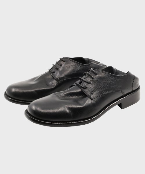 Holly Horsehide Comfort Derby Shoes Black