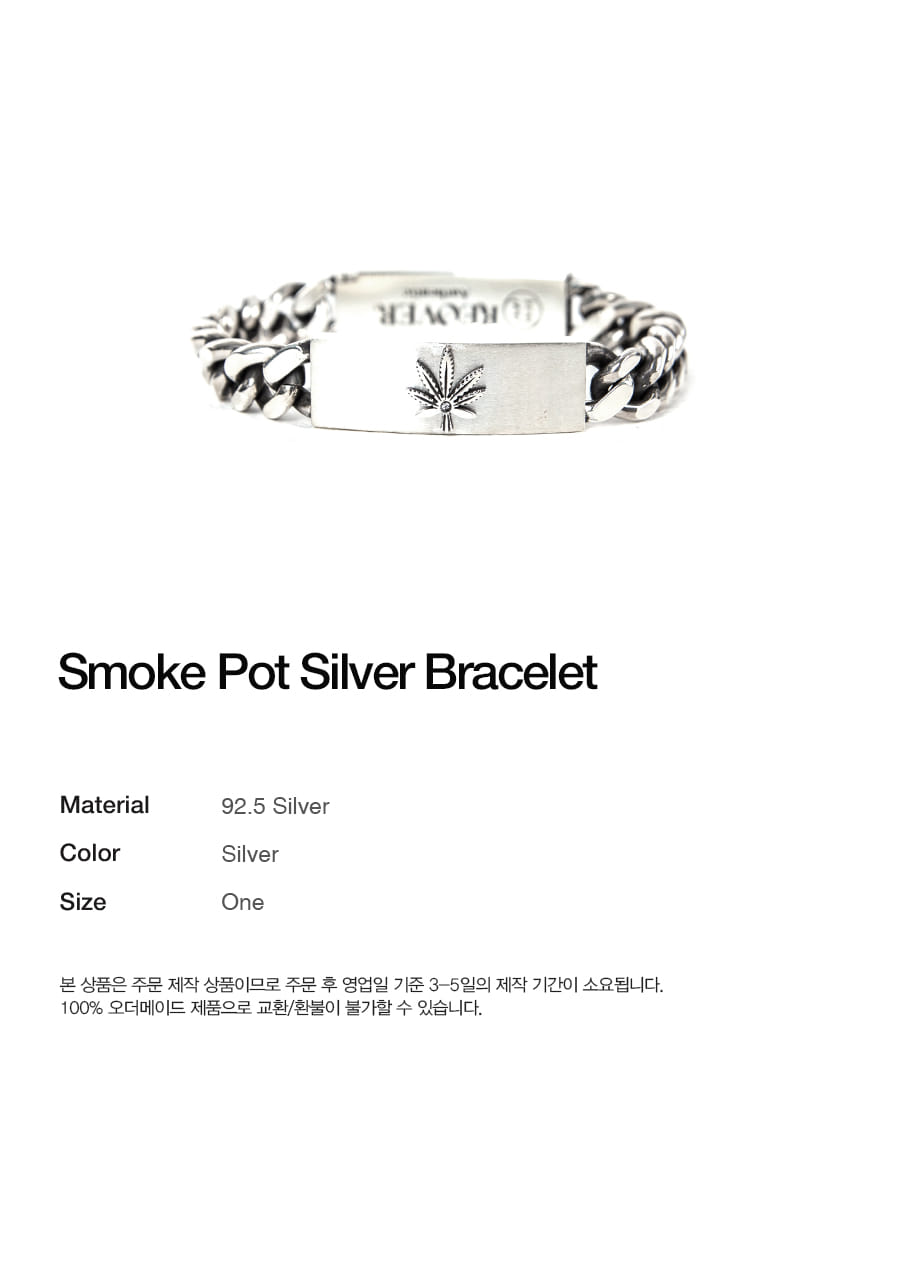 에이징씨씨씨(AGINGCCC) Smoke Pot Silver Bracelet 651#